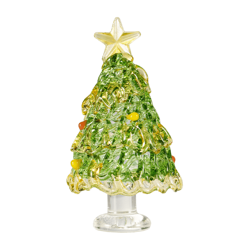 Ornamen Dekorasi Pohon Natal Kaca Buatan Tangan
