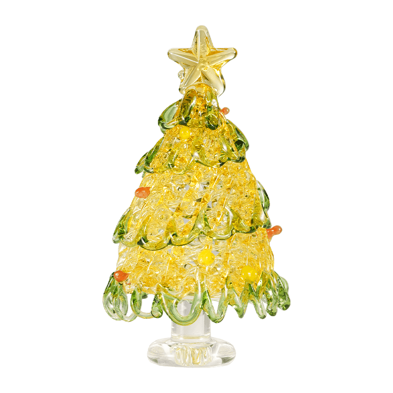 Ornamen Dekorasi Pohon Natal Kaca Buatan Tangan