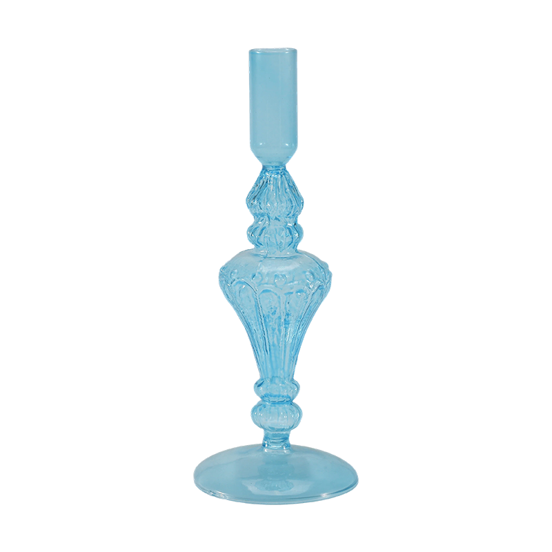 Koleksi Tempat Lilin Kaca Warna-warni 18cm