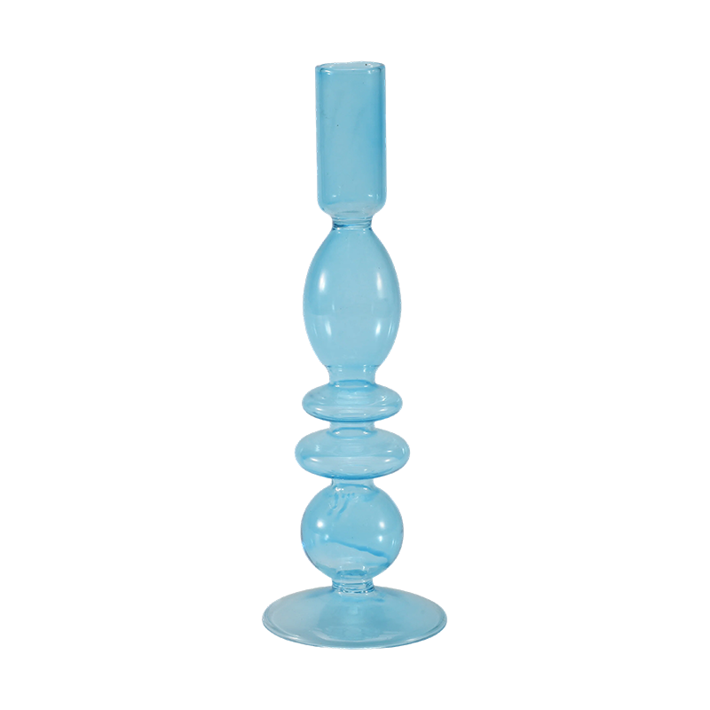 Koleksi Tempat Lilin Kaca Warna-warni 18cm