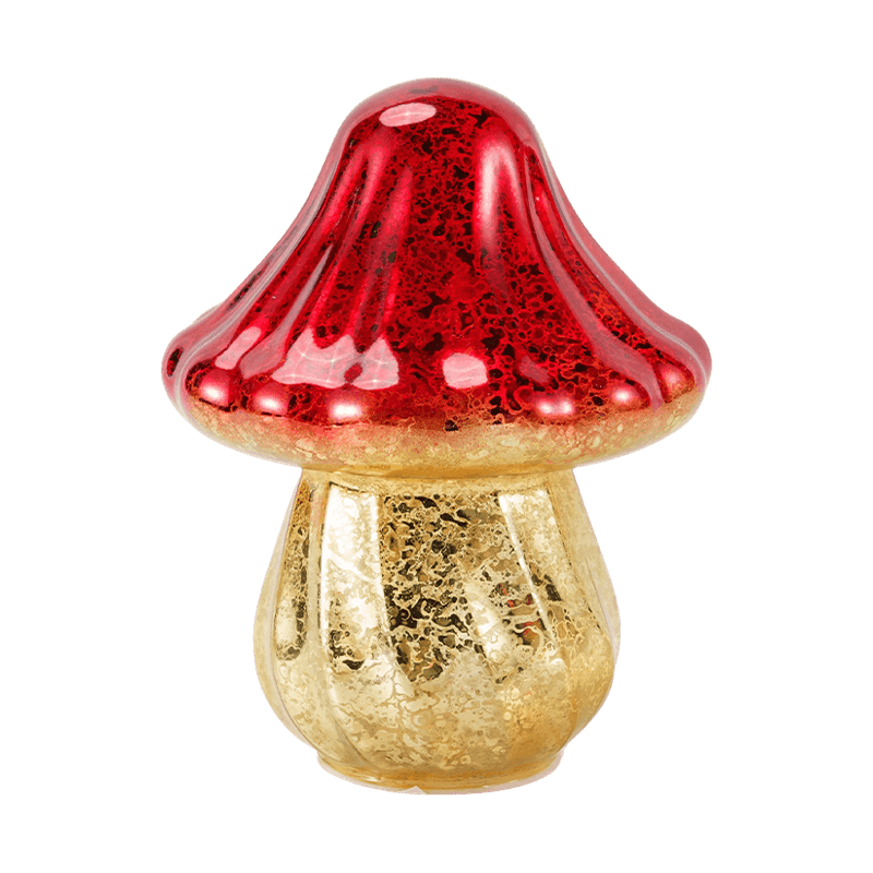 Ornamen Jamur Kaca Merkuri Gradien Buatan Tangan dengan dekorasi led