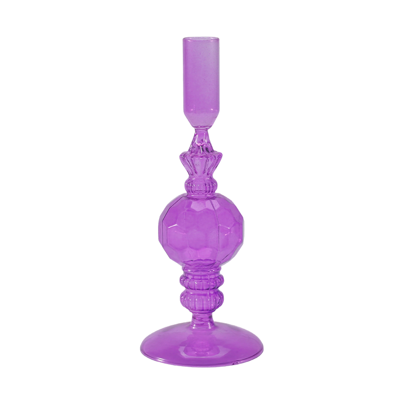 Koleksi Tempat Lilin Kaca Warna-warni 18cm