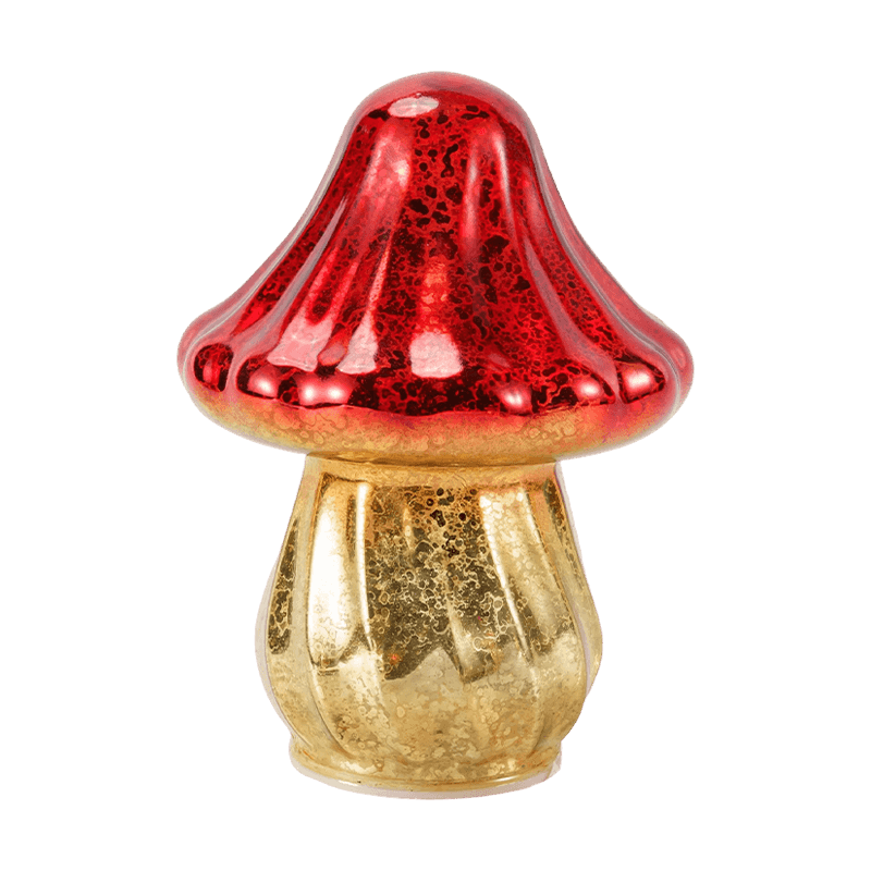 Ornamen Jamur Kaca Merkuri Gradien Buatan Tangan dengan dekorasi led