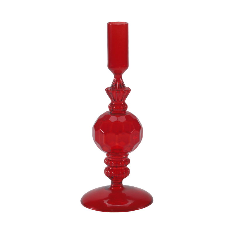 Koleksi Tempat Lilin Kaca Warna-warni 18cm