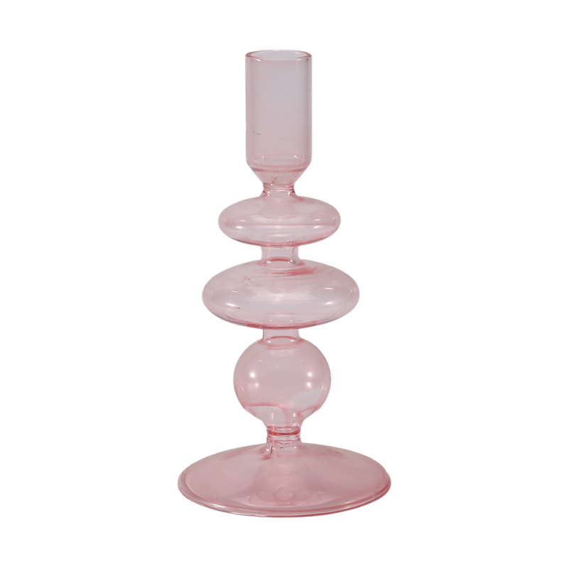 Koleksi Tempat Lilin Kaca Warna-warni 18cm