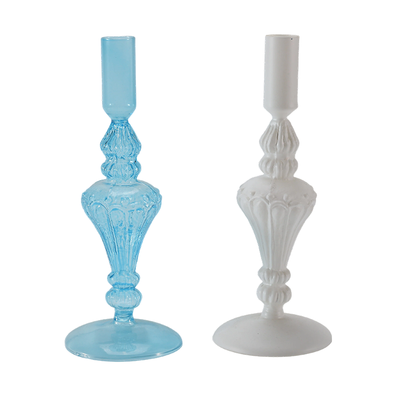 Koleksi Tempat Lilin Kaca Warna-warni 18cm