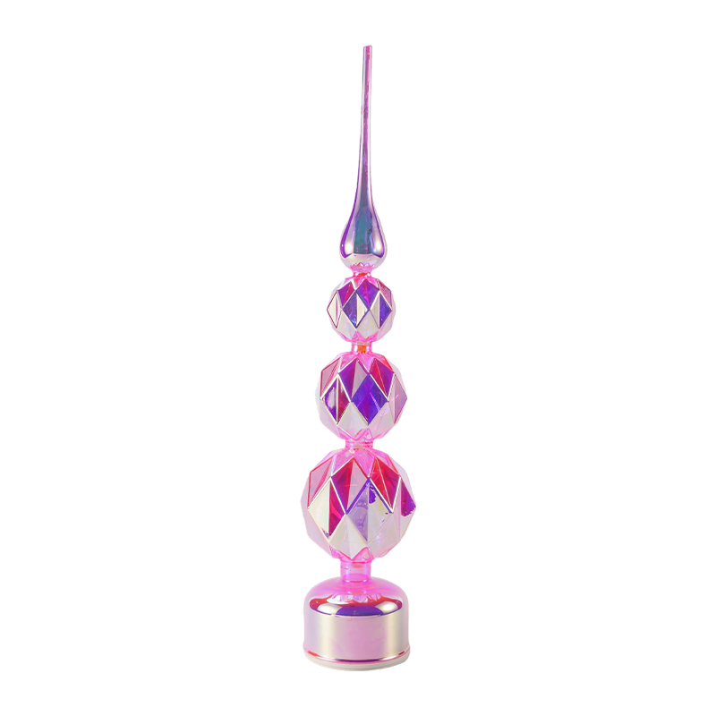 Dekorasi Menara LED Kristal Warna-warni / Lampu Meja Pohon Natal Manusia Salju