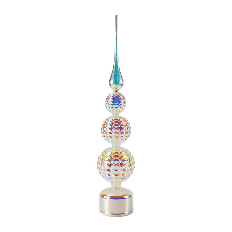 Dekorasi Menara LED Kristal Warna-warni / Lampu Meja Pohon Natal Manusia Salju