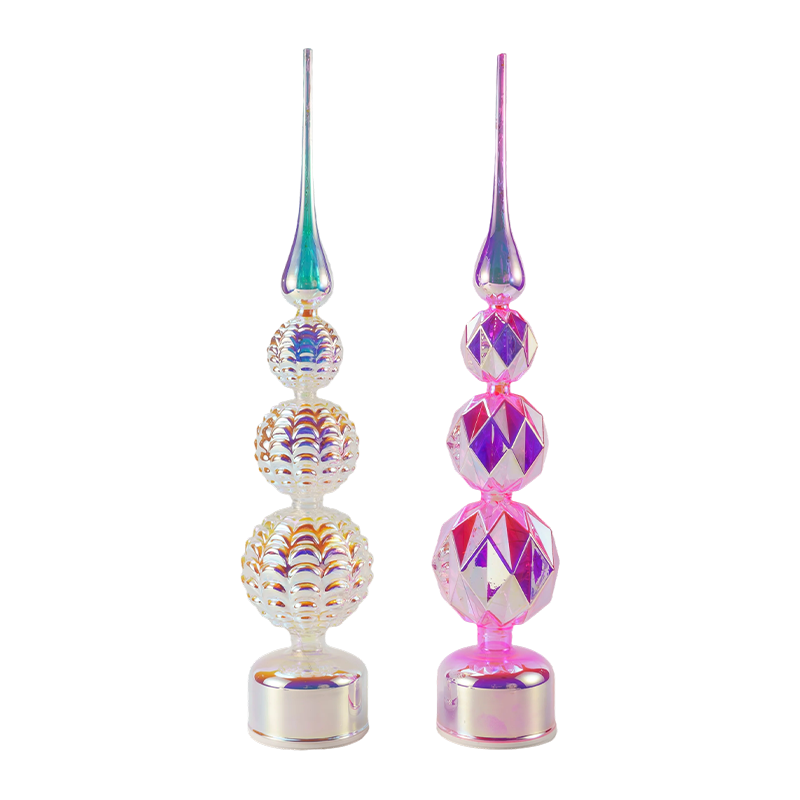 Dekorasi Menara LED Kristal Warna-warni / Lampu Meja Pohon Natal Manusia Salju