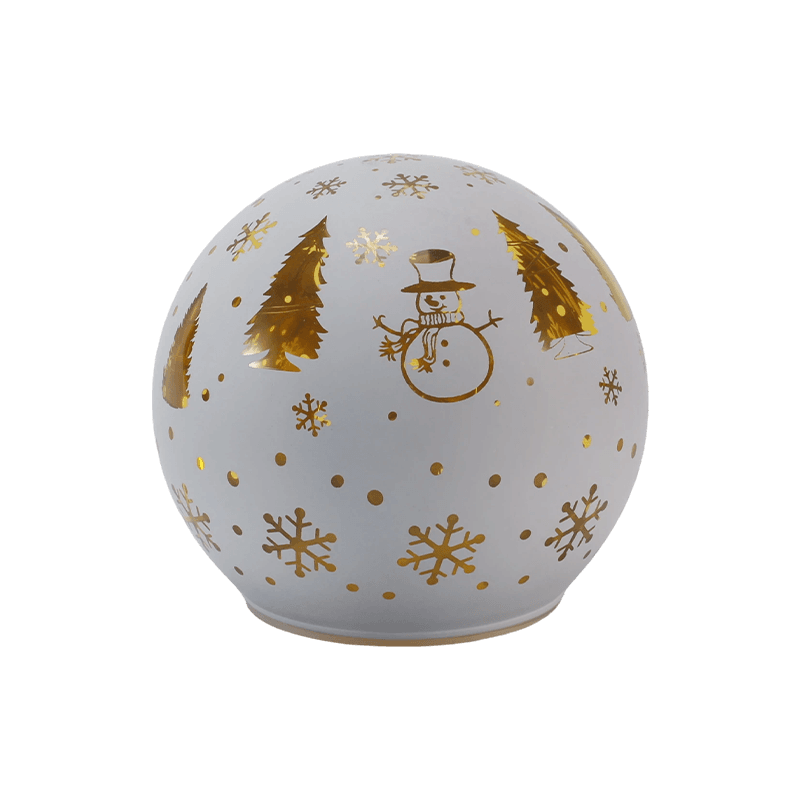 Lampu Bola Kaca yang Meriah (Warna-warni / Pohon Natal / Pemandangan Malam / Gaya Manusia Salju)