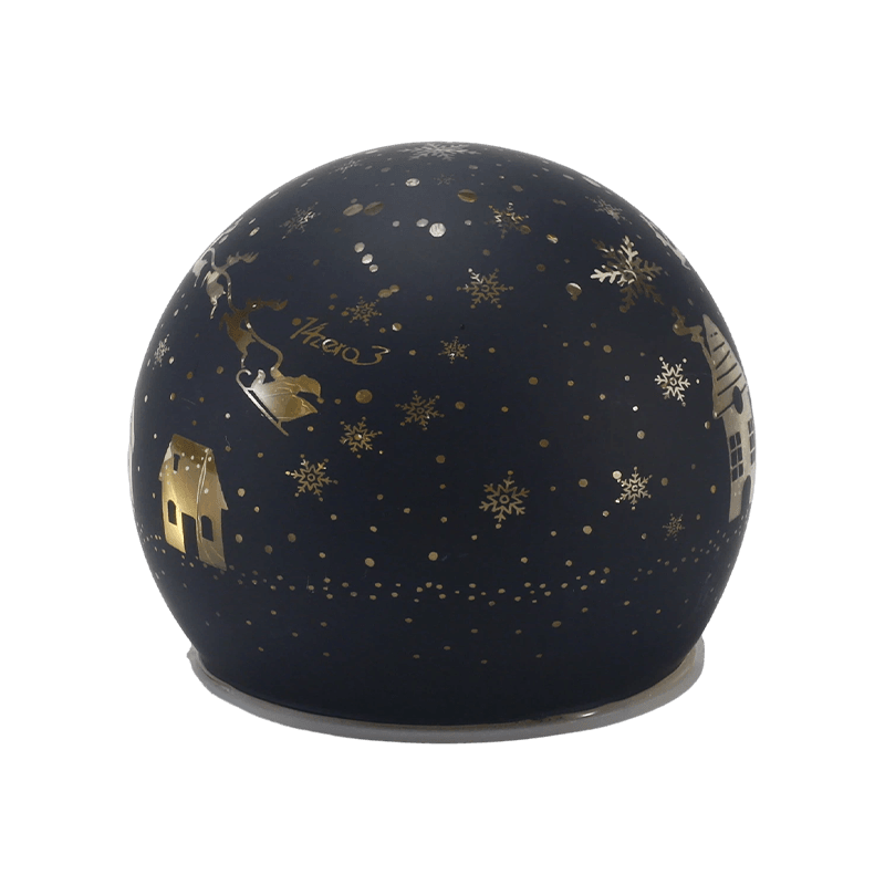 Lampu Bola Kaca yang Meriah (Warna-warni / Pohon Natal / Pemandangan Malam / Gaya Manusia Salju)