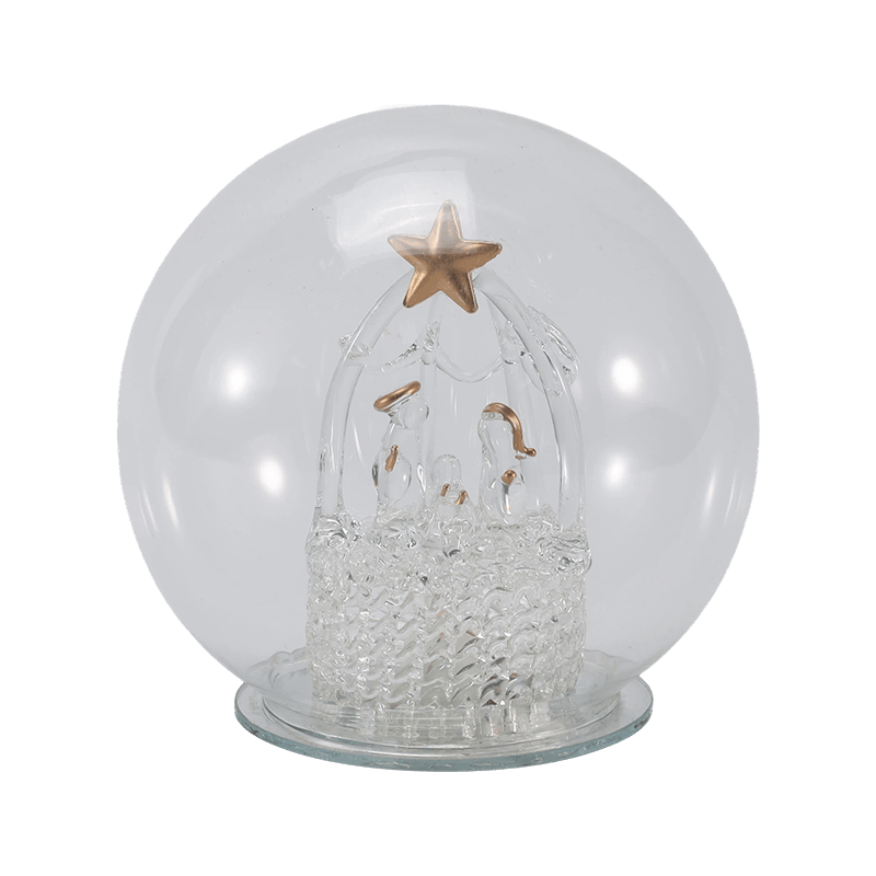Cloche Kaca & Lampu Globe yang Meriah (Gaya Malaikat / Kelahiran / Pohon Natal / Hutan Rusa)