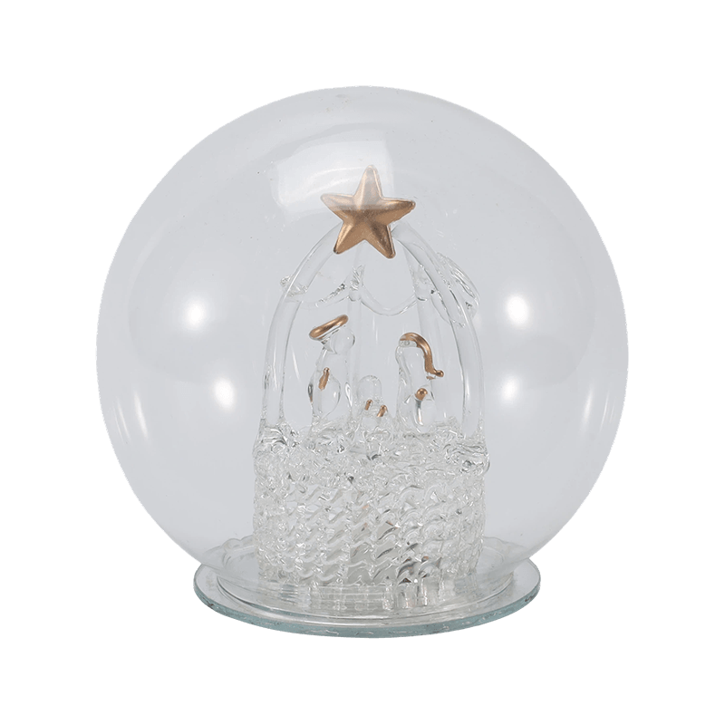 Cloche Kaca & Lampu Globe yang Meriah (Gaya Malaikat / Kelahiran / Pohon Natal / Hutan Rusa)