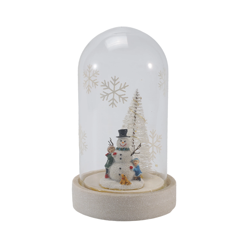 Cloche Kaca & Lampu Botol yang Meriah (Pemandangan Manusia Salju/Pine Berry/Gaya Pohon Natal)