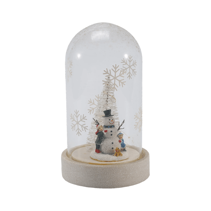 Cloche Kaca & Lampu Botol yang Meriah (Pemandangan Manusia Salju/Pine Berry/Gaya Pohon Natal)