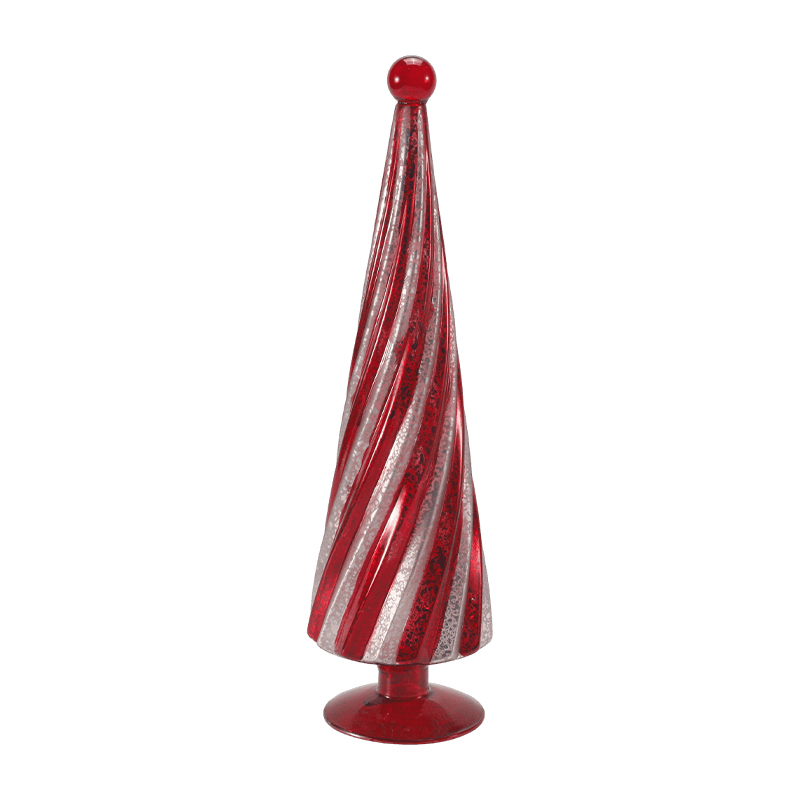 10*20 cm & 10*25cm & 10*30cm Pohon Natal Swirl Kaca Merkuri Antik