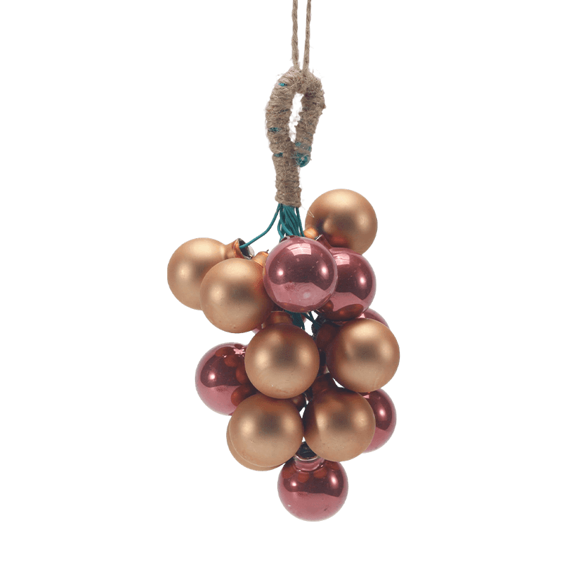 Ornamen Natal Kaca Cluster Anggur