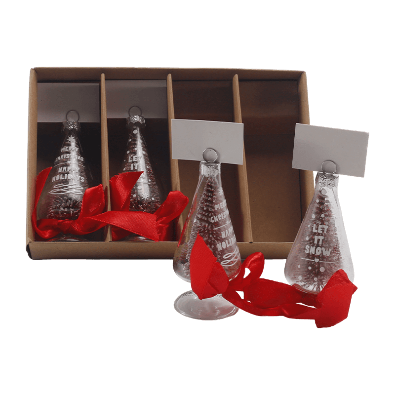 Ornamen Natal Kaca Buatan Tangan