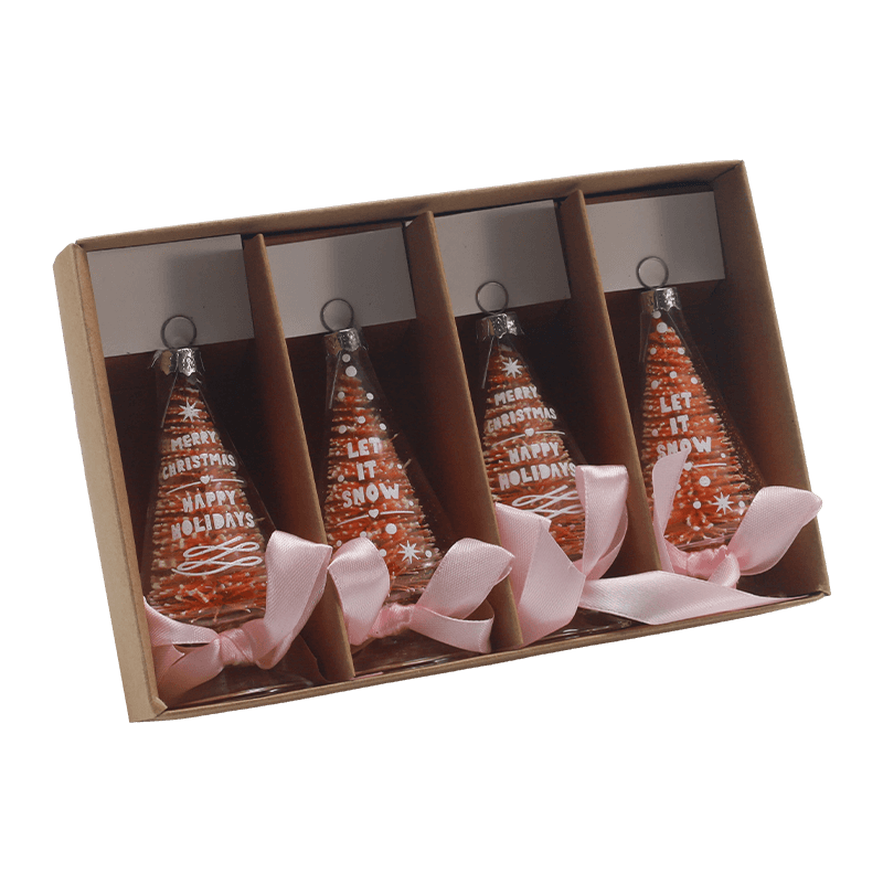 Ornamen Natal Kaca Buatan Tangan