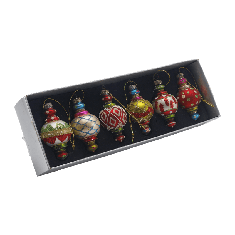 Ornamen Natal Kaca Buatan Tangan