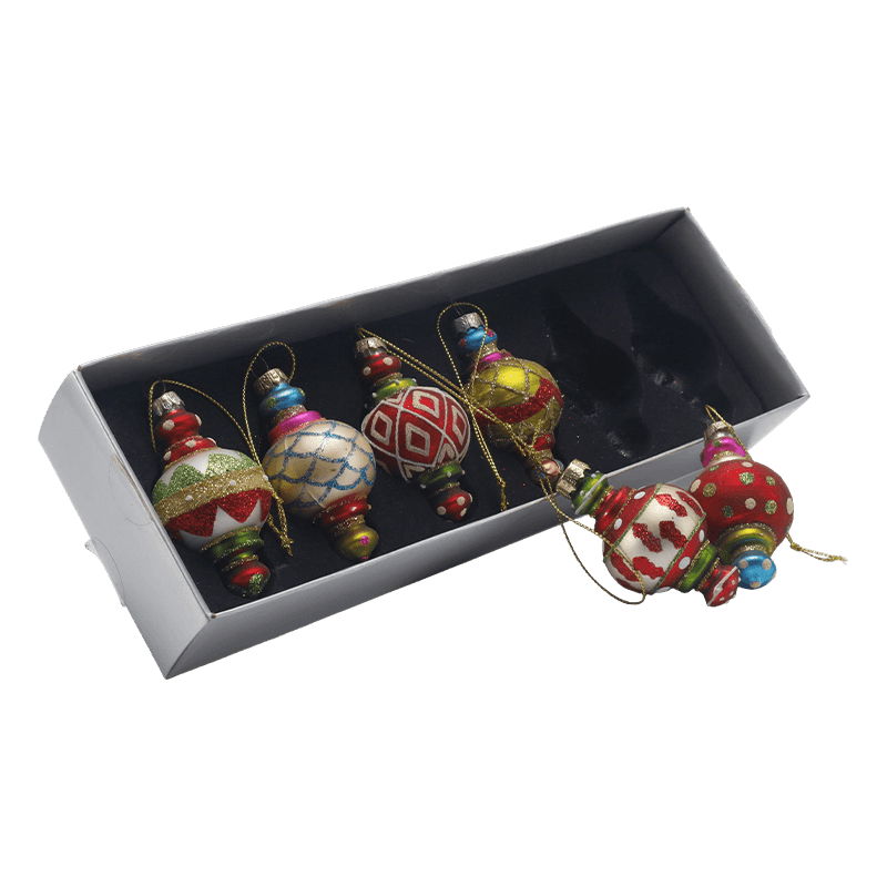 Ornamen Natal Kaca Buatan Tangan