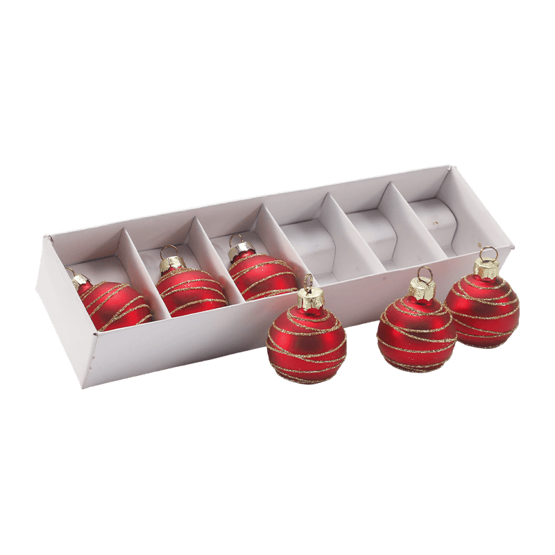 Ornamen Bola Natal Kaca Buatan Tangan