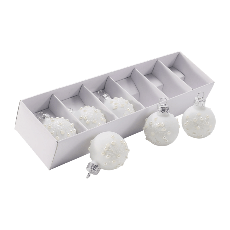 Set Ornamen Bola Natal Kaca Meriah