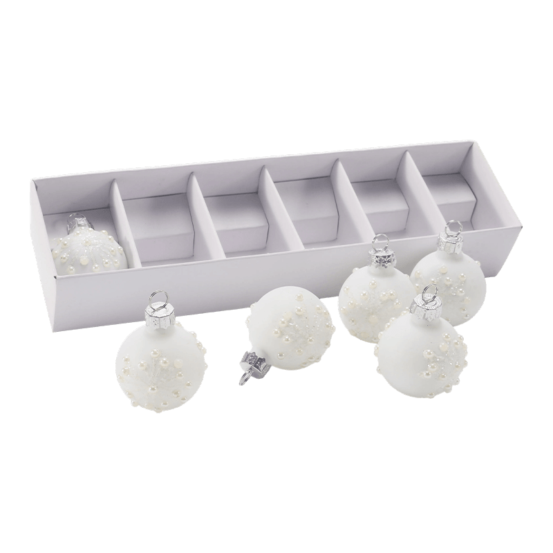 Set Ornamen Bola Natal Kaca Meriah
