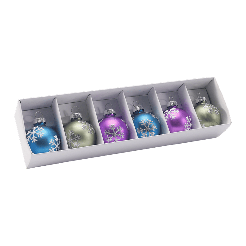 Set Ornamen Bola Natal Kaca Meriah
