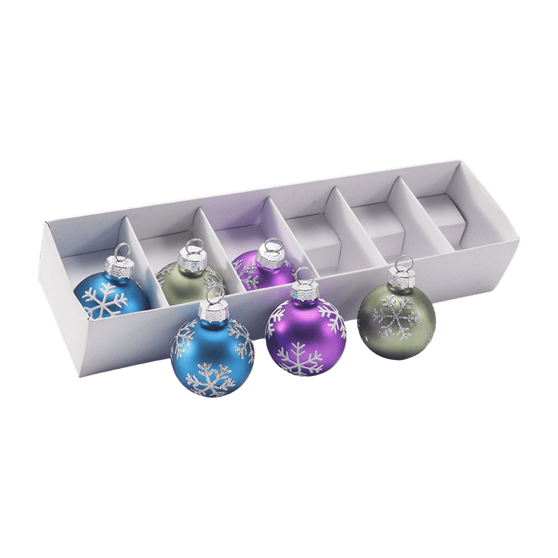 Set Ornamen Bola Natal Kaca Meriah