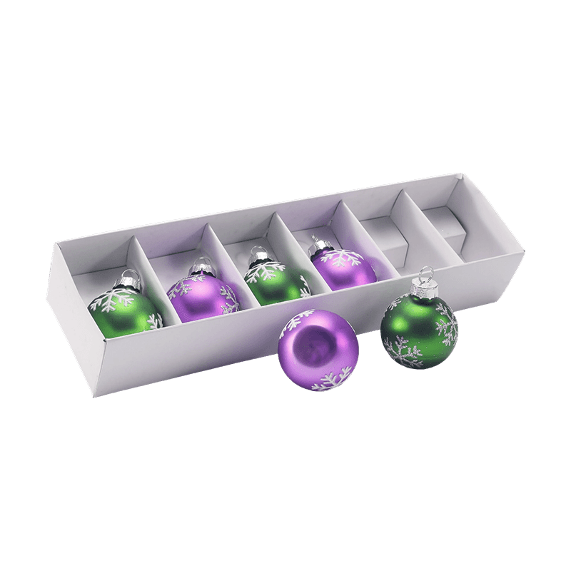 Set Ornamen Bola Natal Kaca Meriah