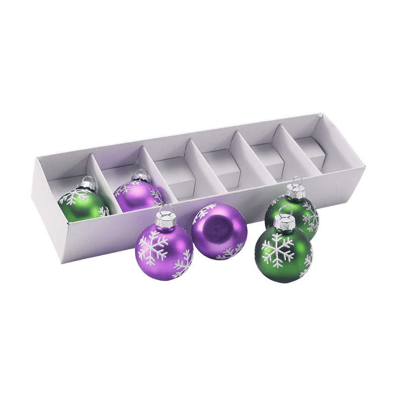 Set Ornamen Bola Natal Kaca Meriah