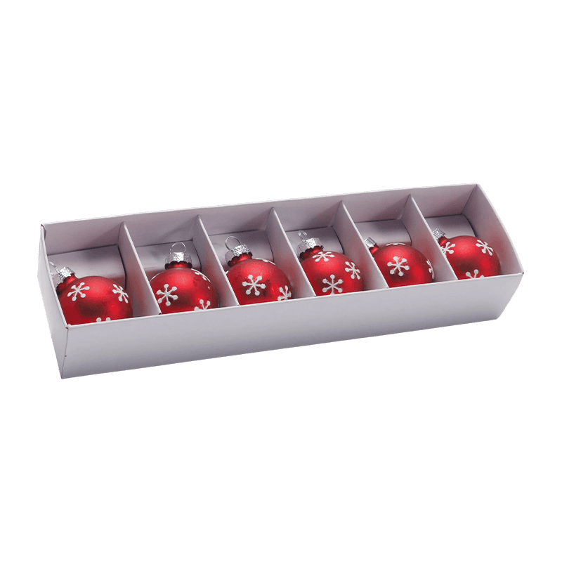 Set Ornamen Bola Natal Kaca Meriah