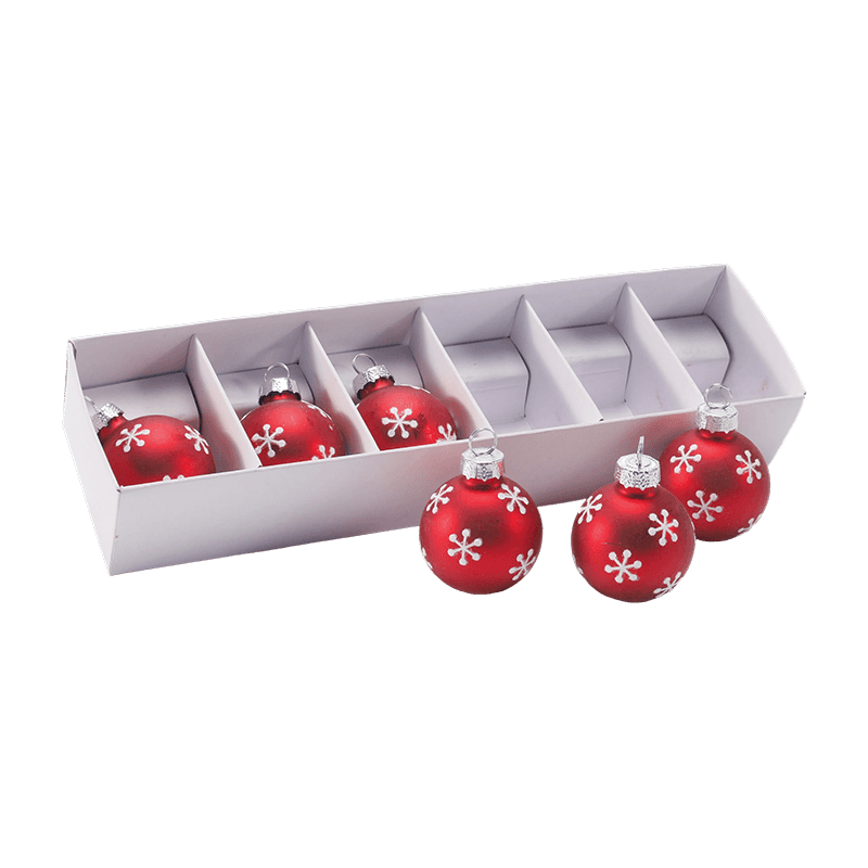 Set Ornamen Bola Natal Kaca Meriah