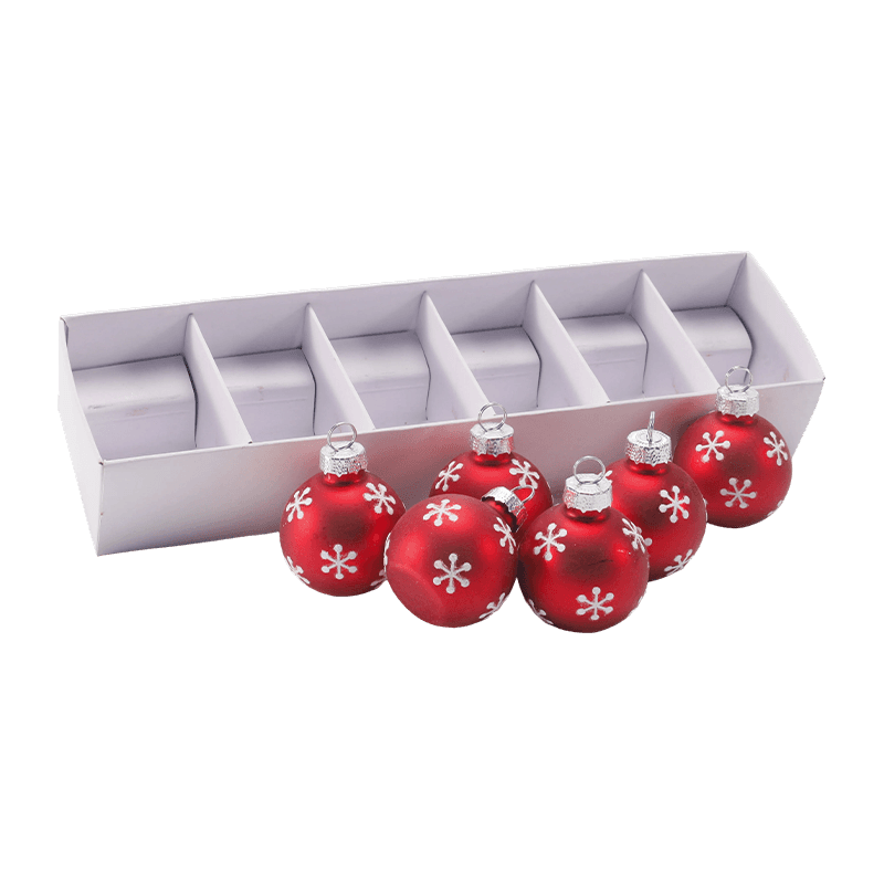 Set Ornamen Bola Natal Kaca Meriah