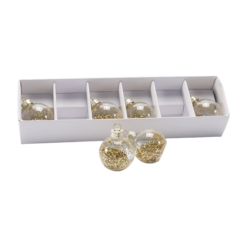 Set Ornamen Bola Natal Kaca Premium