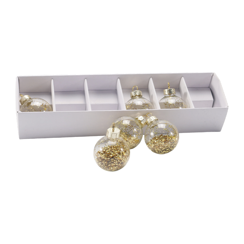 Set Ornamen Bola Natal Kaca Premium