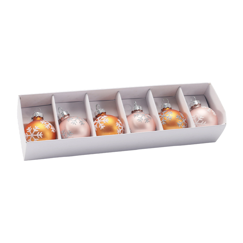 Set Ornamen Bola Natal Kaca Premium