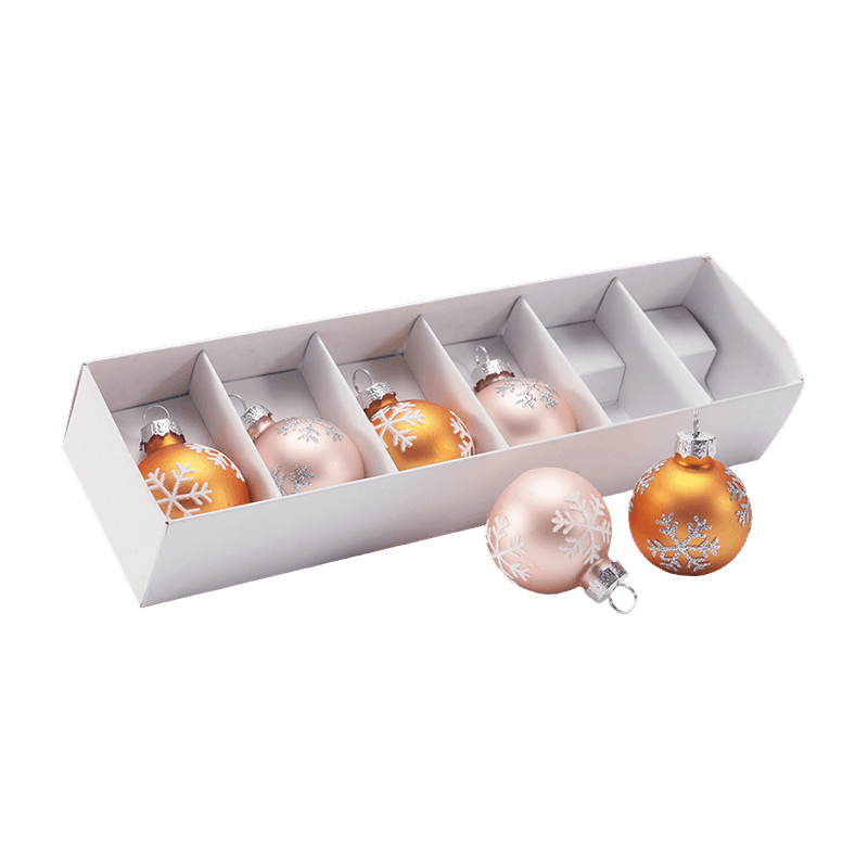 Set Ornamen Bola Natal Kaca Premium