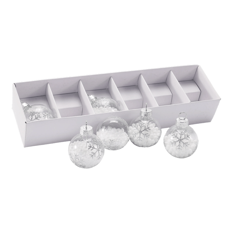 Set Ornamen Bola Natal Kaca Premium