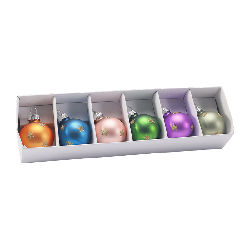 Set Ornamen Bola Natal Kaca Premium
