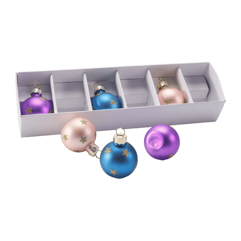 Ornamen Bola Natal Kaca Buatan Tangan