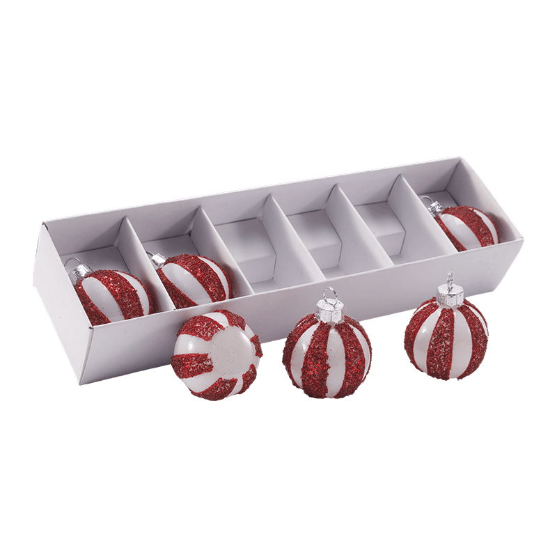 Ornamen Bola Natal Kaca Buatan Tangan