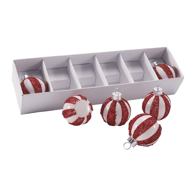 Ornamen Bola Natal Kaca Buatan Tangan