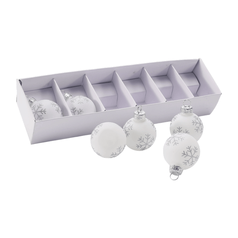 Set Ornamen Bola Natal Kaca Meriah