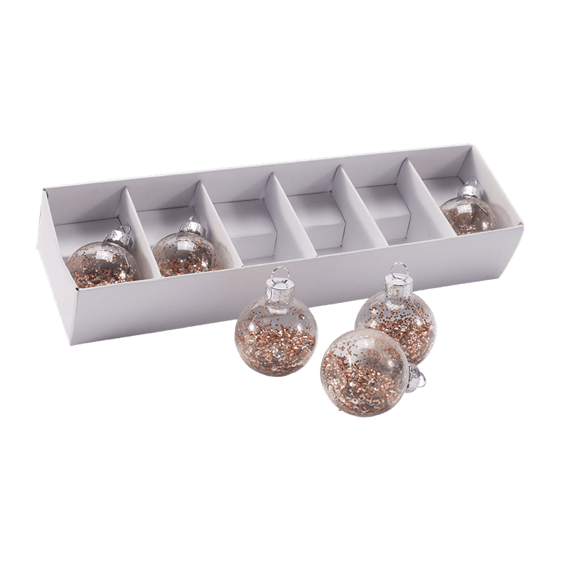 Set Ornamen Bola Natal Kaca Meriah