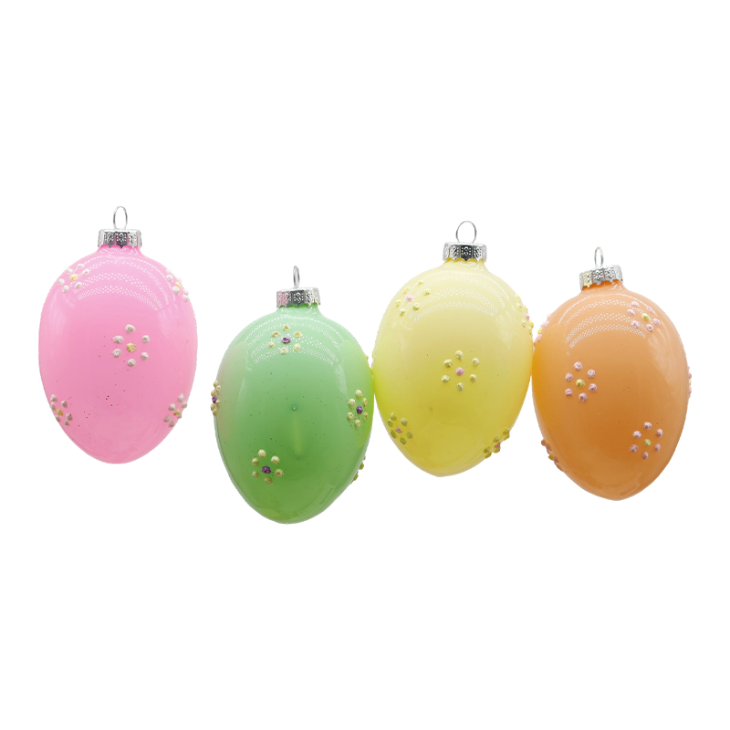 Set Dekorasi Telur Kaca Paskah 6*8cm