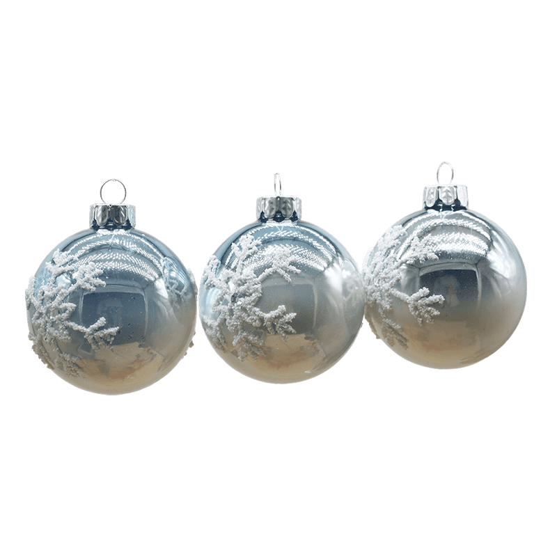 Bola Kaca Hias Natal Dalam Ruangan 8×8×8cm