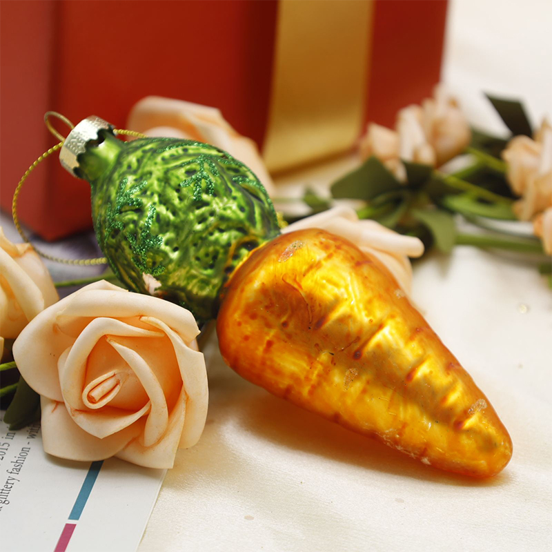Ornamen Gantung Kaca Natal Berbentuk Sayuran